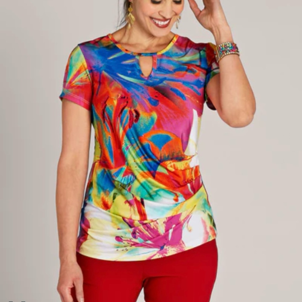 NWT Petalura Paradise Ruched Top - Size XL